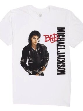 White 'Bad' Graphic Short Sleeve T-Shirt